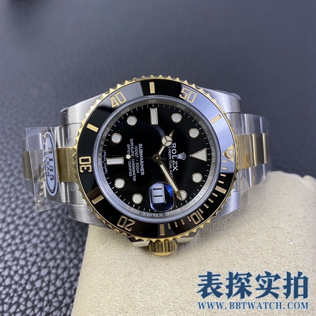 Factory C Rolextop-tiersuper gold Black Submariner men's watch_how much_pictures_how is the workmanship? Front