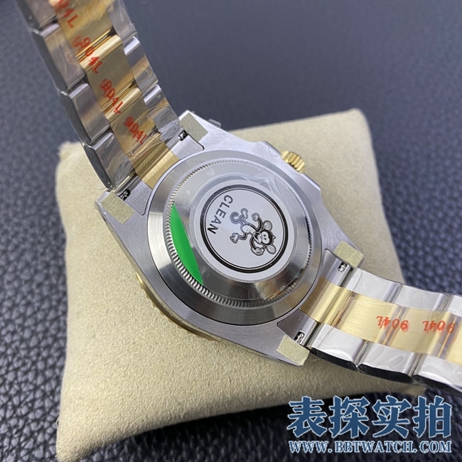Factory C Rolextop-tiersuper gold Black Submariner men's watch_how much_pictures_how is the workmanship bottom cover