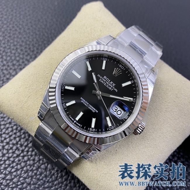 VSRolextop-tiersuper cloneblack dialDatejust watch_How much does it cost_Pictures_How is the workmanship? Front