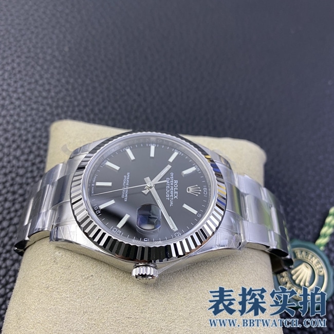 VSRolextop-tiersuper cloneblack dialDatejust watch_How much does it cost_Pictures_How is the workmanship Side view