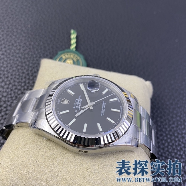 VSRolextop-tiersuper cloneblack dialDatejust watch_How much does it cost_Pictures_How is the workmanship Side view