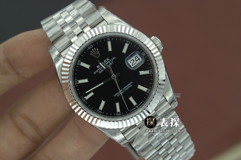 VSRolex men's factory high-quality replicablack dial log 41MM watch m126334-0018front live photo