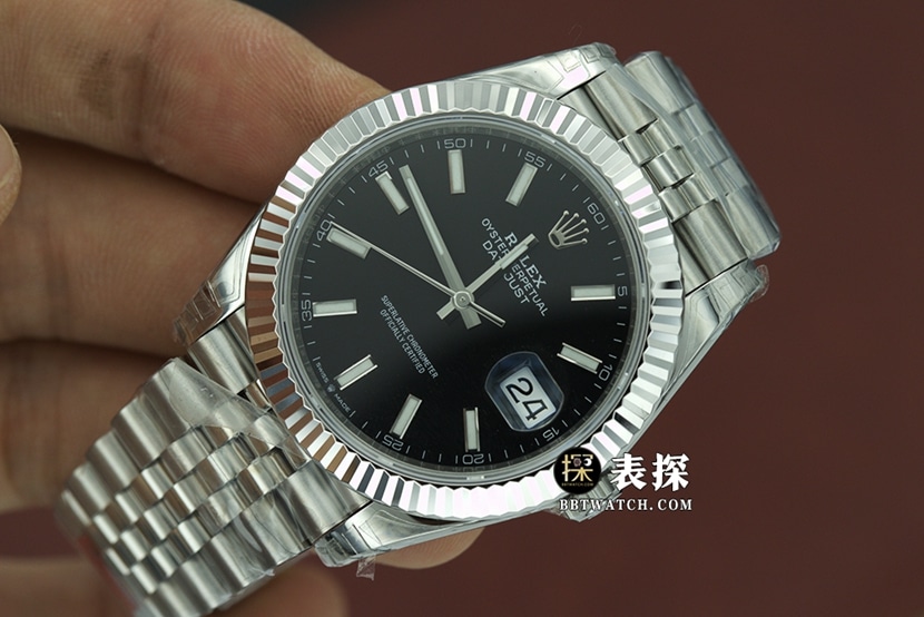 VSRolex men's factory high-quality replicablack dial log 41MM watch m126334-0018front live photo