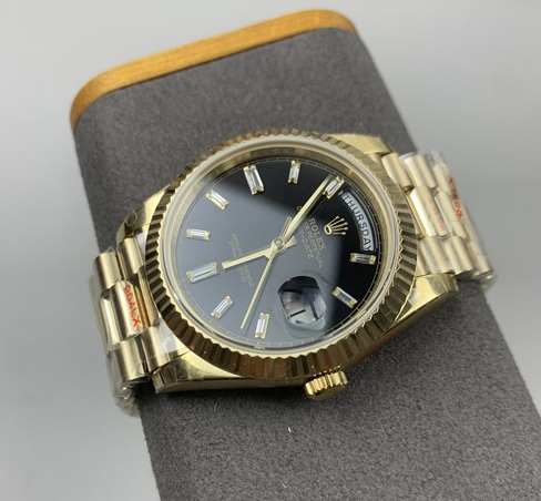 GMRolextop-tiersuper black rock candy watch front live photo