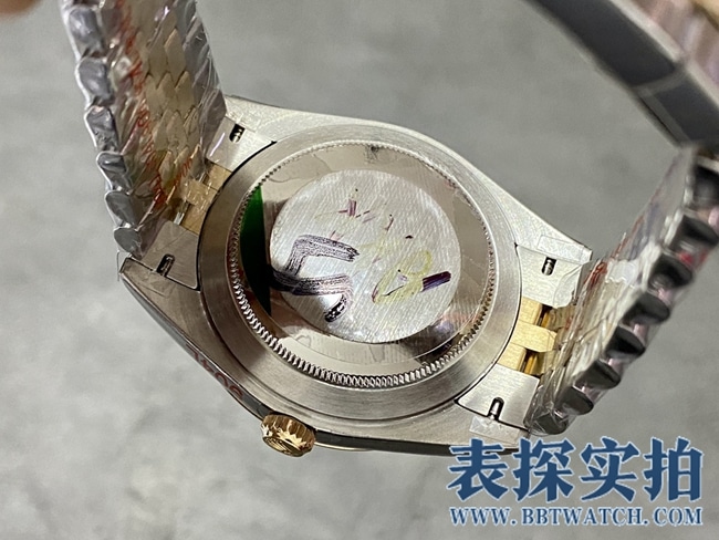 GMRolextop-tiersuper clonegreen dialDatejust41mm watch_How much does it cost_Pictures_How is the workmanship? Bottom cover