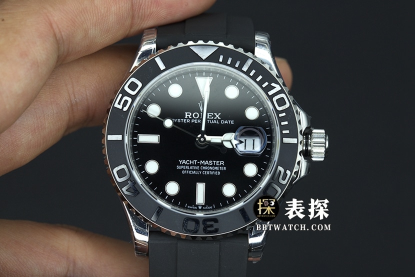 VS FactoryRolex Yacht-Master top-tier 1:1super watch black dial rubber model picture and price front live photo