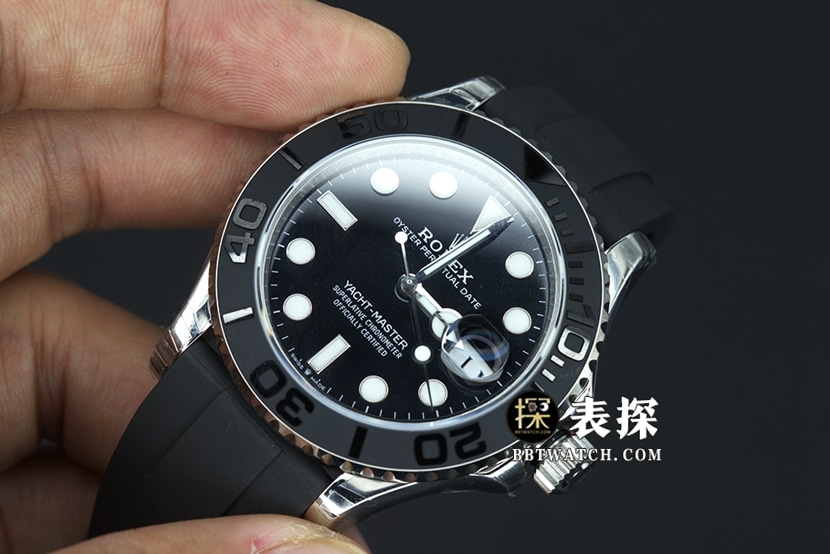 VS FactoryRolex Yacht-Master top-tier 1:1super watch black dial rubber model picture and price front live photo