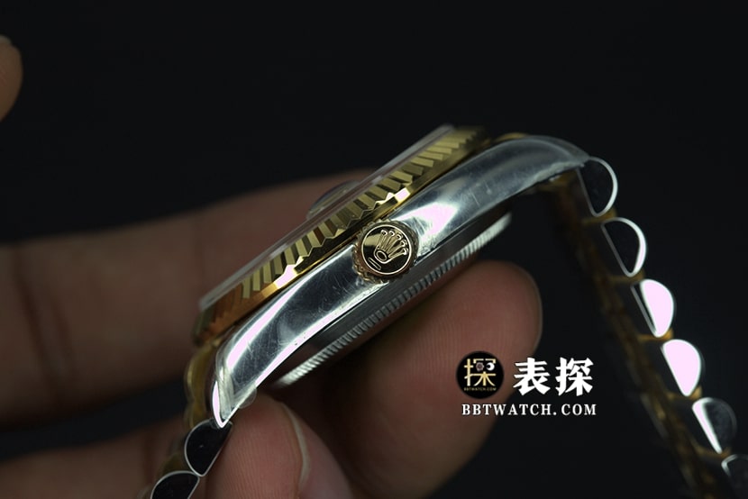 RolexDatejusttop-tier watch gold disc steel bracelet model pictures and pricesside live photo