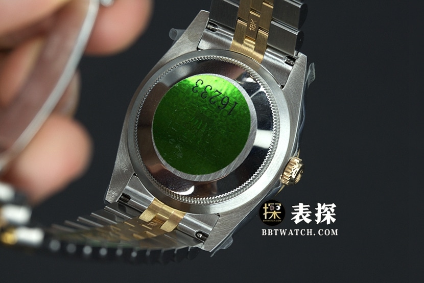RolexDatejusttop-tier watch gold disc steel bracelet model pictures and prices caseback live photo