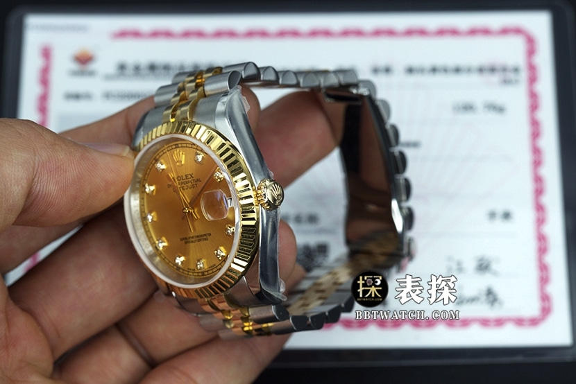 RolexDatejusttop-tier watch gold disc steel bracelet model pictures and prices overall live photos