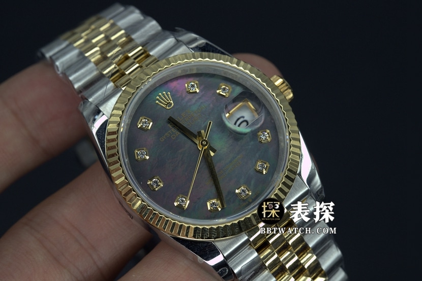 BP factory Rolex Datejust watch dark green shell surface steel bracelet model pictures and prices front live photo