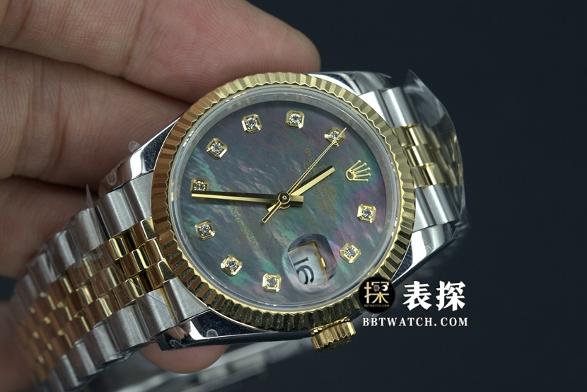 BP factory Rolex Datejust watch dark green shell surface steel bracelet model pictures and prices front live photo