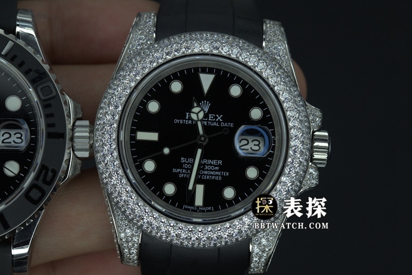 Rolex Submariner top-tier watch black dial Submariner rubber model pictures and prices front live photo