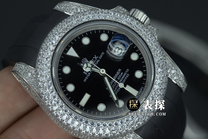 Rolex Submariner top-tier watch black dial Submariner rubber model pictures and prices front live photo