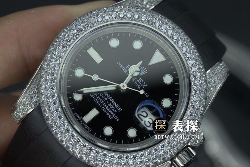 Rolex Submariner top-tier watch black dial Submariner rubber model pictures and prices front live photo
