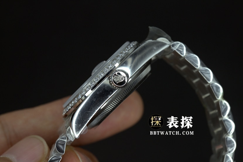 BP Factory Rolex Day-Date Super A Watch Full Diamond Dial Steel Band Model Pictures and Price Side Real Shot Pictures