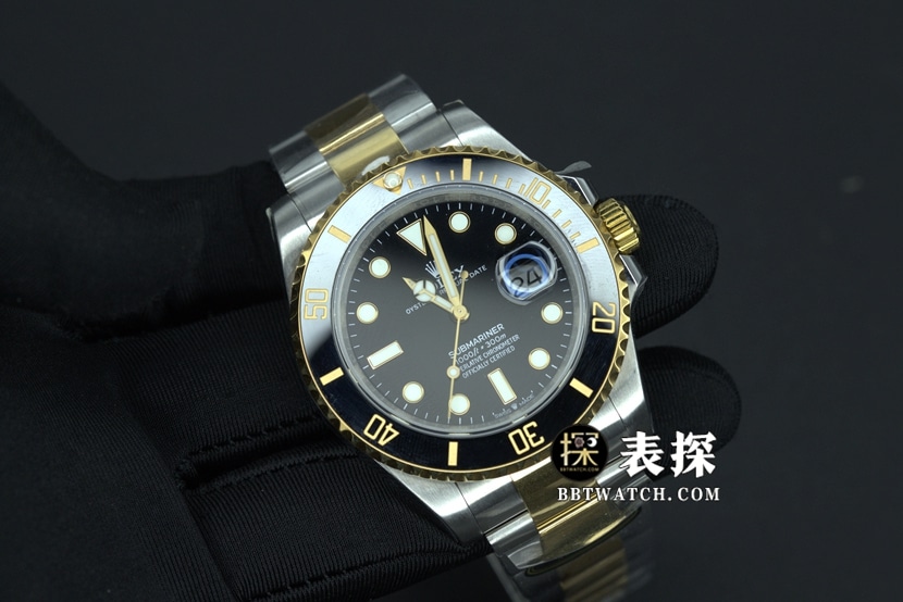 Factory C Rolex Submariner watch men's gold Submariner steel bracelet picture and price front live photo