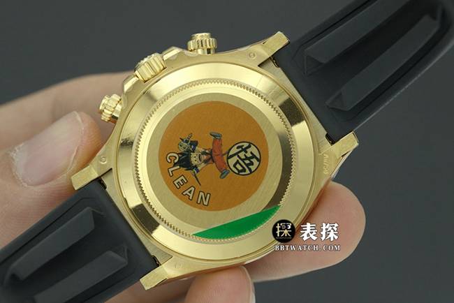 Factory C Rolex men's Cosmograph Daytona1:1super watch champagne panda dial rubber model M116518ln-0048 overall live photos