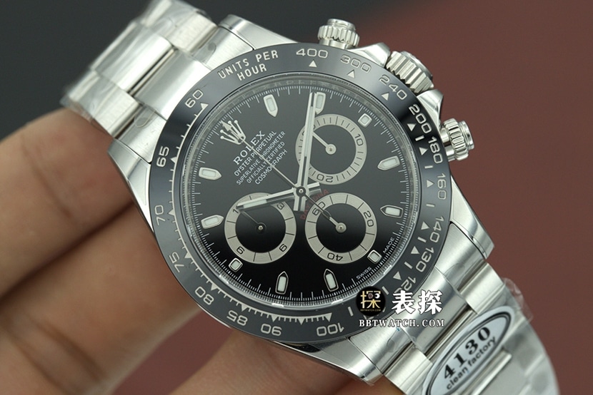 C factory Rolex men's Daytona watch spade steel bracelet model m126500ln-0002front live photo