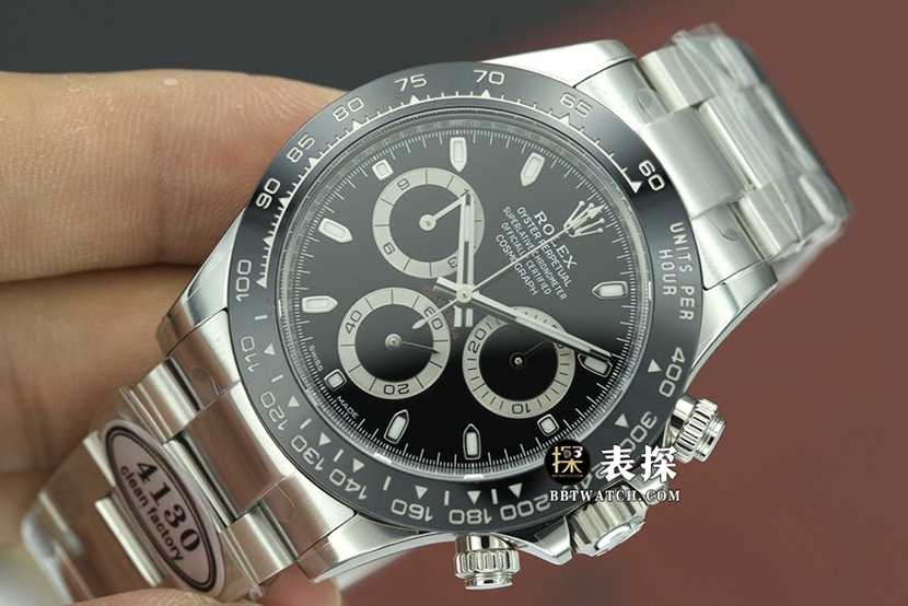 C factory Rolex men's Daytona watch spade steel bracelet model m126500ln-0002front live photo