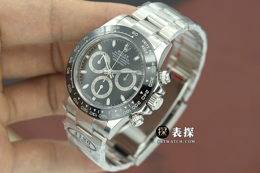 C factory Rolex men's Daytona watch spade steel bracelet model m126500ln-0002side live photo