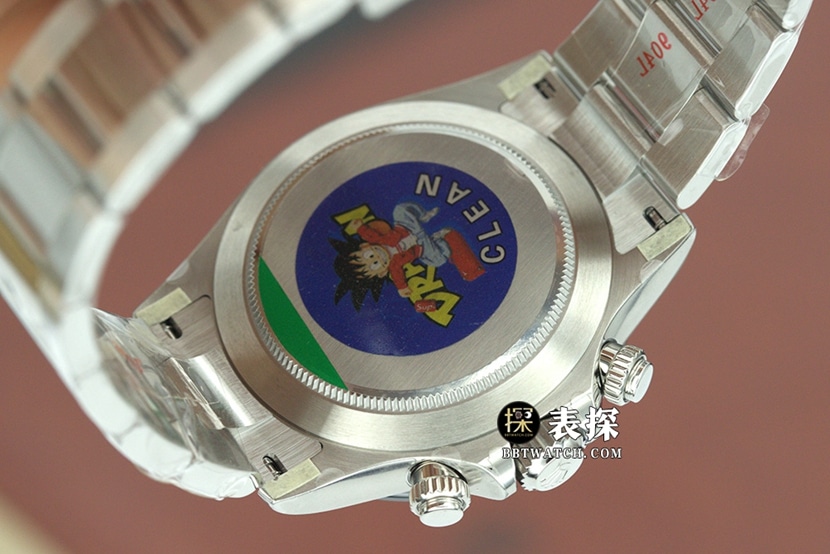 C factory Rolex men's Daytona watch spade steel bracelet model m126500ln-0002caseback live photo