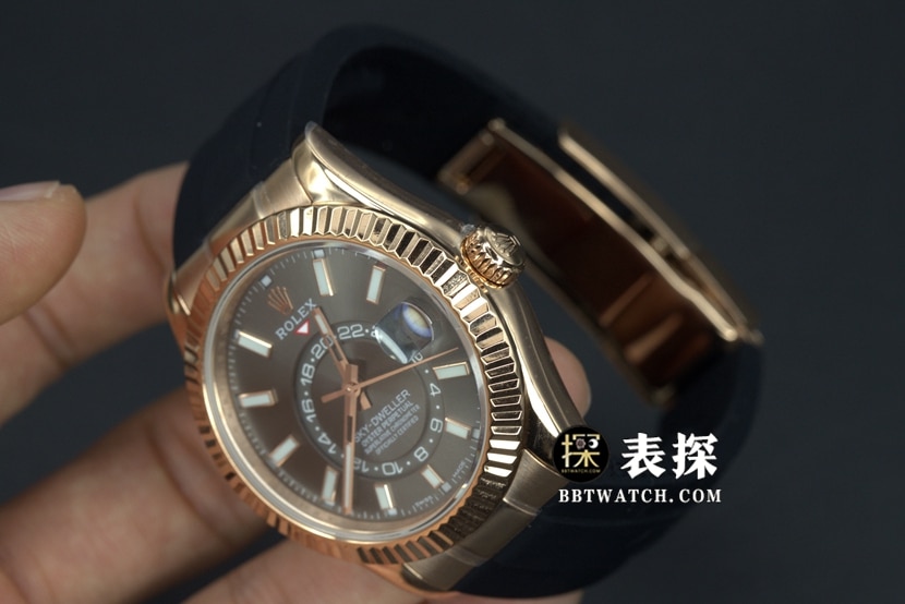 Rolex Skywalker top-tier watch men's black dial rubber model pictures and prices overall live photos