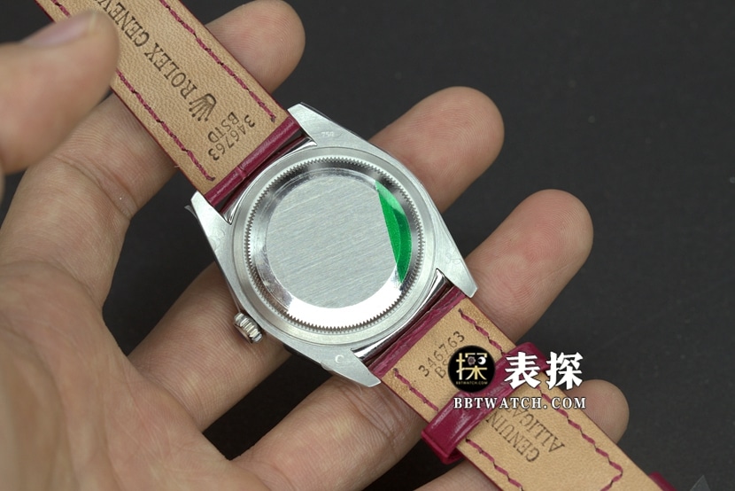 TR factory Rolex Day-Date type watch men's red dial leather strap model pictures and prices caseback live photo