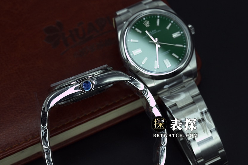 JVS FactoryRolex Oyster Perpetual top-tier watch couple green dialsteel bracelet model picture and price front live photo