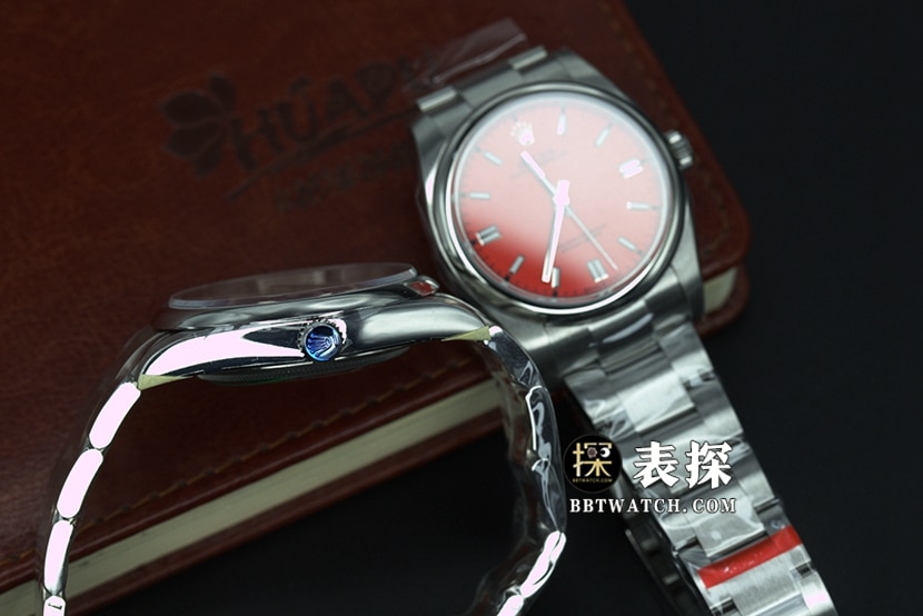JVS FactoryRolex Oyster Perpetual top-tier watch couple red plate steel bracelet model pictures and prices front live photo