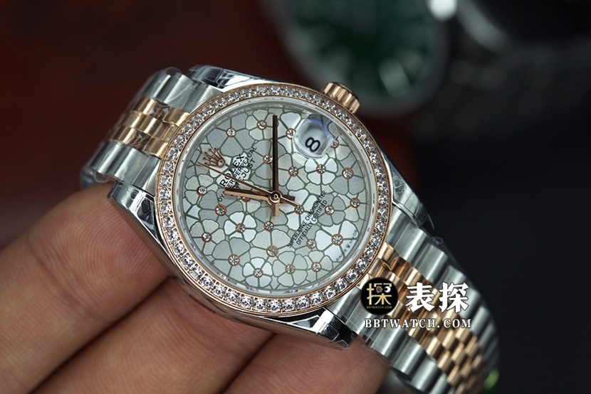 GS factory Rolex women's Datejust1:1super watch ladies' Gypsophila steel bracelet model picture and price front live photo