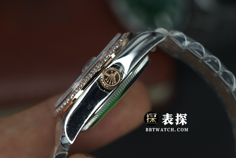 GS factory Rolex women's Datejust1:1super watch ladies' Gypsophila steel bracelet model pictures and prices side live photo