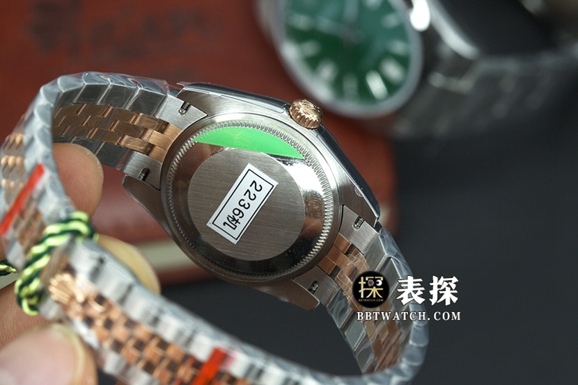GS factory Rolex women's Datejust1:1super watch ladies' Gypsophila steel bracelet model pictures and prices caseback live photo