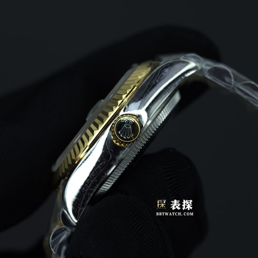 GS factory Rolex log top-tier high-quality watch ladies green dial gold steel bracelet model pictures and prices side live photo