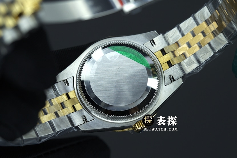 GS factory Rolex log top-tier high-quality watch ladies green dial gold steel bracelet model pictures and prices caseback live photo