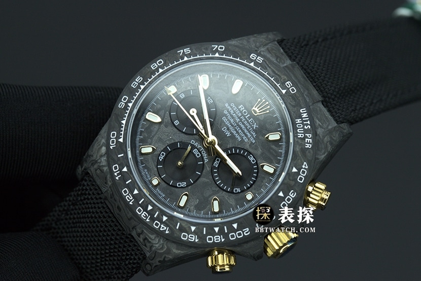 JH factory Rolex universe chronograph Daytona1:1top-tier watch men's carbon fiber customized version rubber model pictures and prices front live photo