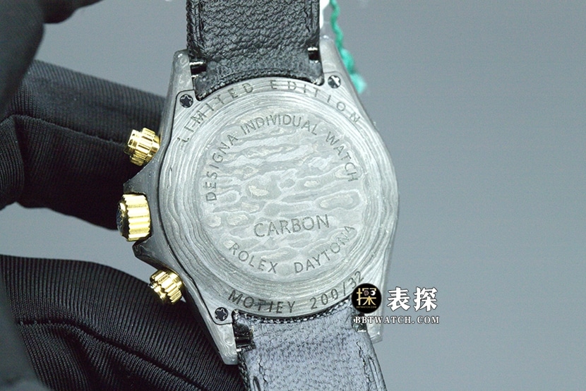 JH factory Rolex universe chronograph Daytona1:1top-tier watch men's carbon fiber customized version rubber model pictures and prices caseback live photo
