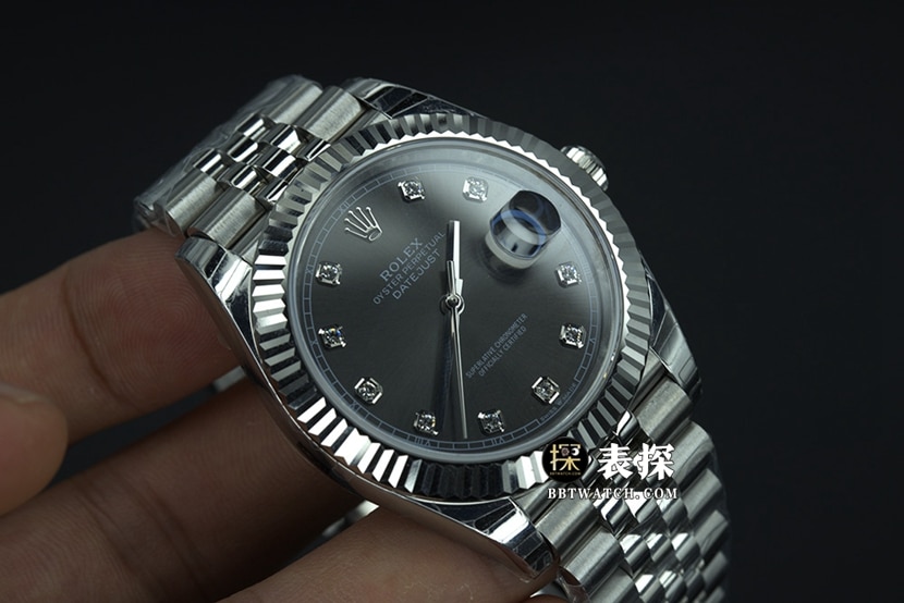 JVS FactoryRolex log watch men's black dialsteel bracelet pictures and prices front live photo