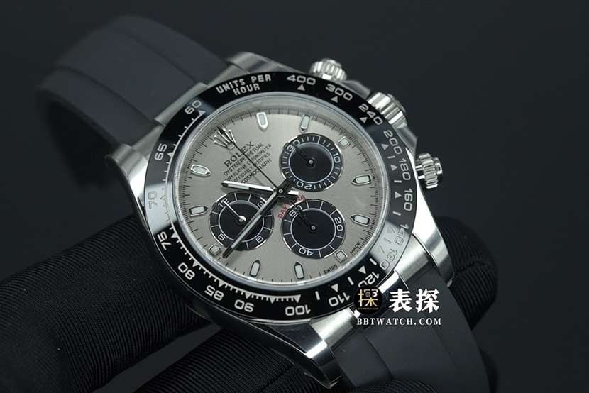Rolex Cosmograph Daytonatop-tier watch men's stainless steel and black panda dial rubber model pictures and prices front live photo