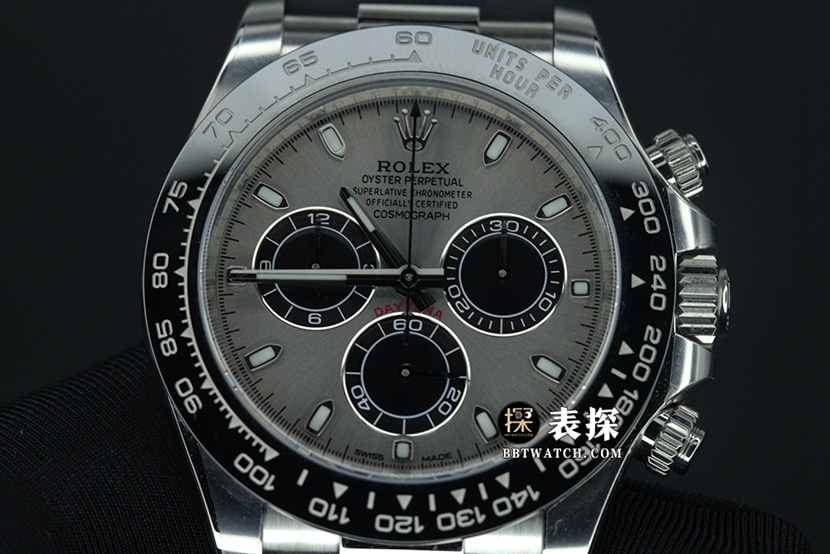 Rolex Cosmograph Daytonatop-tier watch men's stainless steel and black panda dial rubber model pictures and prices front live photo