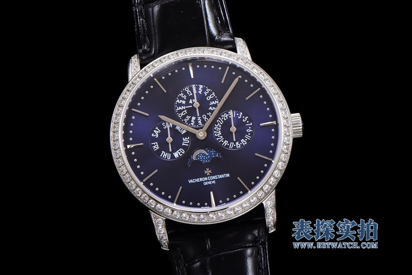 top-tier replicaVacheron Constantin heritage series blue dial perpetual calendar men's mechanical watch price