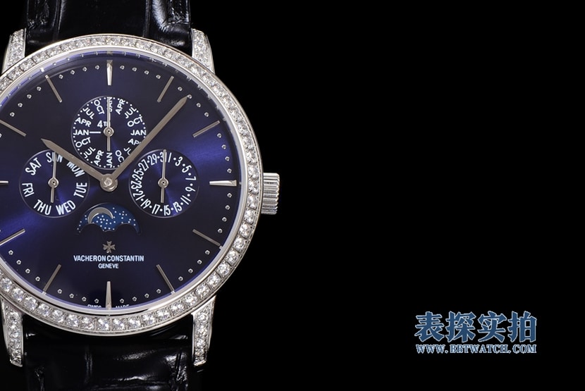 top-tier replicaVacheron Constantin heritage series blue dial perpetual calendar men's mechanical watch details
