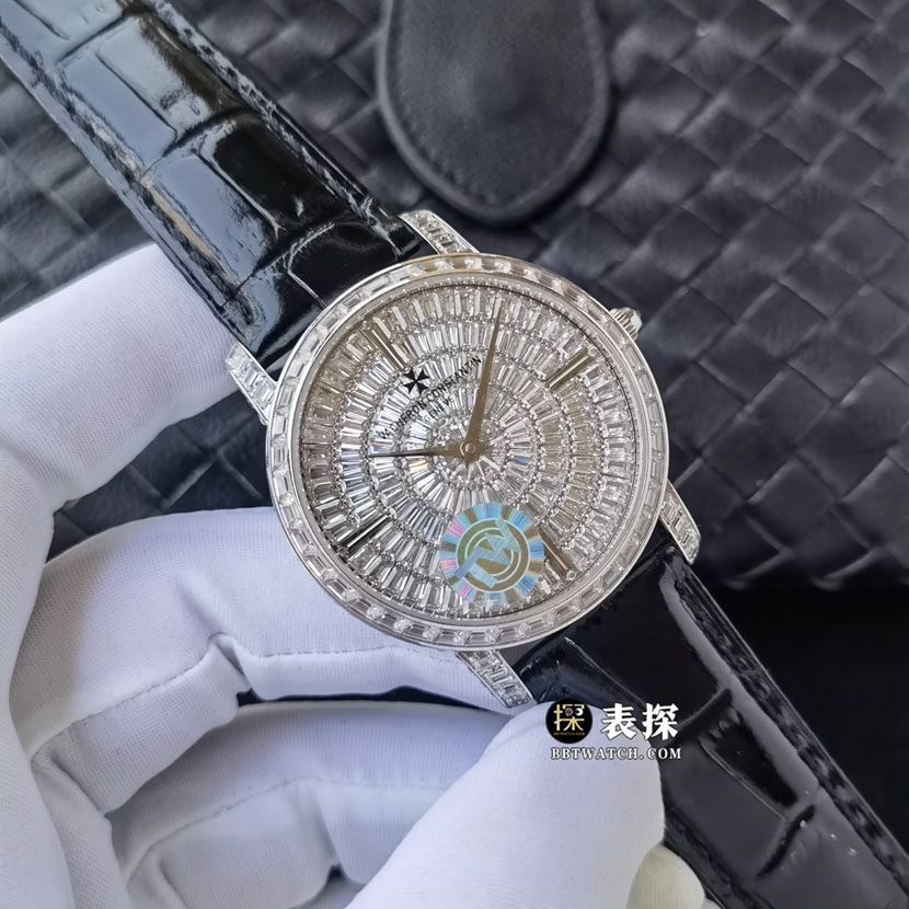 TW factory Vacheron Constantin 81760/000G-98621: 1top-tier watch diamond disc leather strap model pictures and prices front live photo