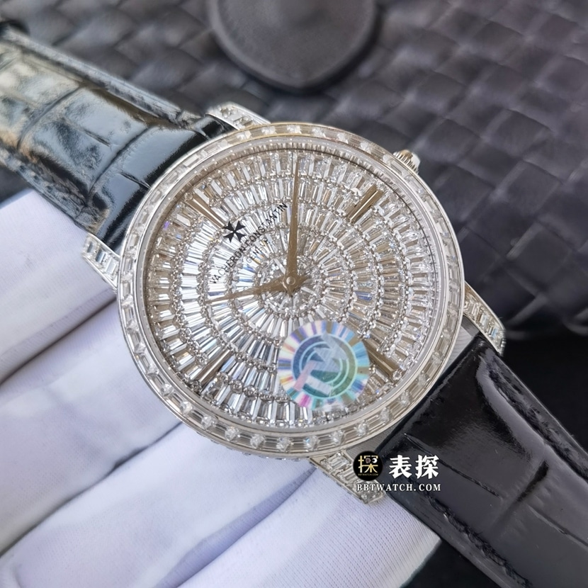 TW factory Vacheron Constantin 81760/000G-98621: 1top-tier watch diamond disc leather strap model pictures and prices front live photo