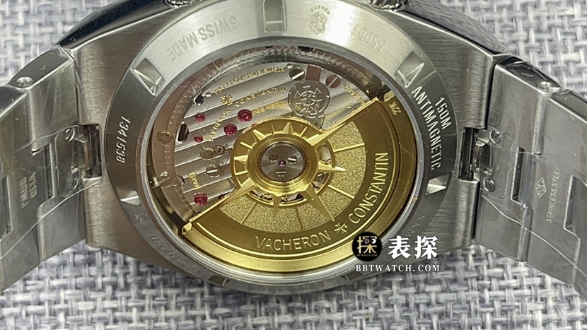 8F factory Vacheron Constantin watch men's silver white dialsteel bracelet picture and price caseback live photo