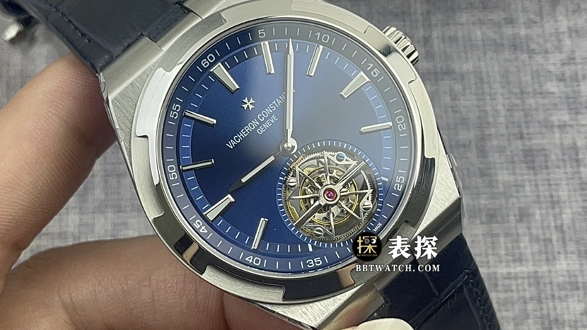 BBR factory Vacheron Constantin top-tier watch men's blue dialtourbillonleather strap model front live photo