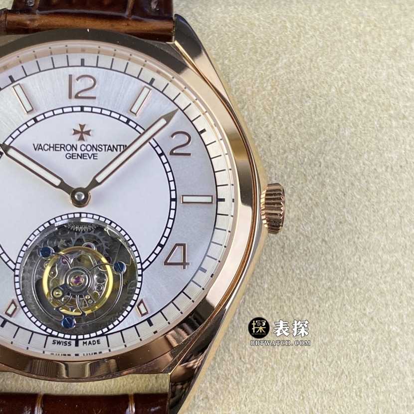 TFL factory Vacheron Constantin top-tier watch men's silver dialtourbillonleather strap picture and price front live photo