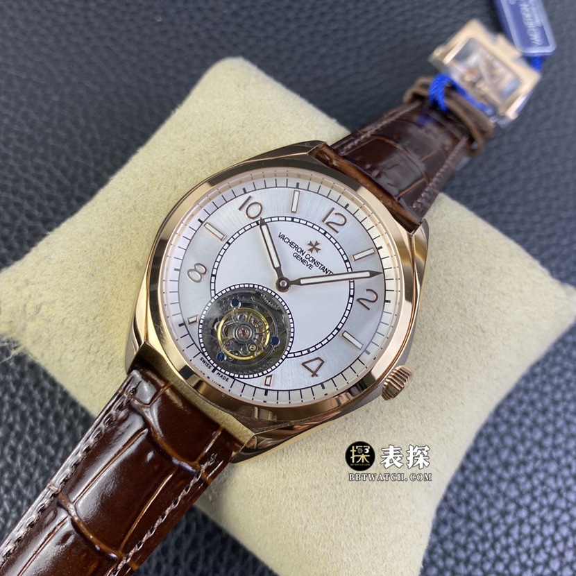 TFL factory Vacheron Constantin top-tier watch men's silver dialtourbillonleather strap picture and price front live photo