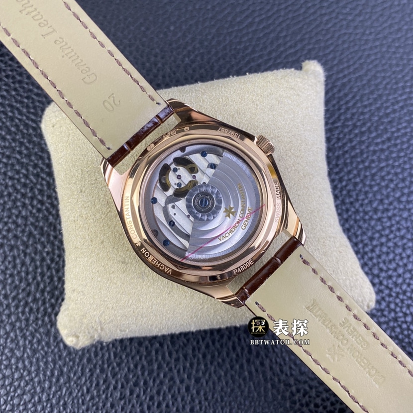 TFL factory Vacheron Constantin top-tier watch men's silver dialtourbillonleather strap picture and price caseback live photo