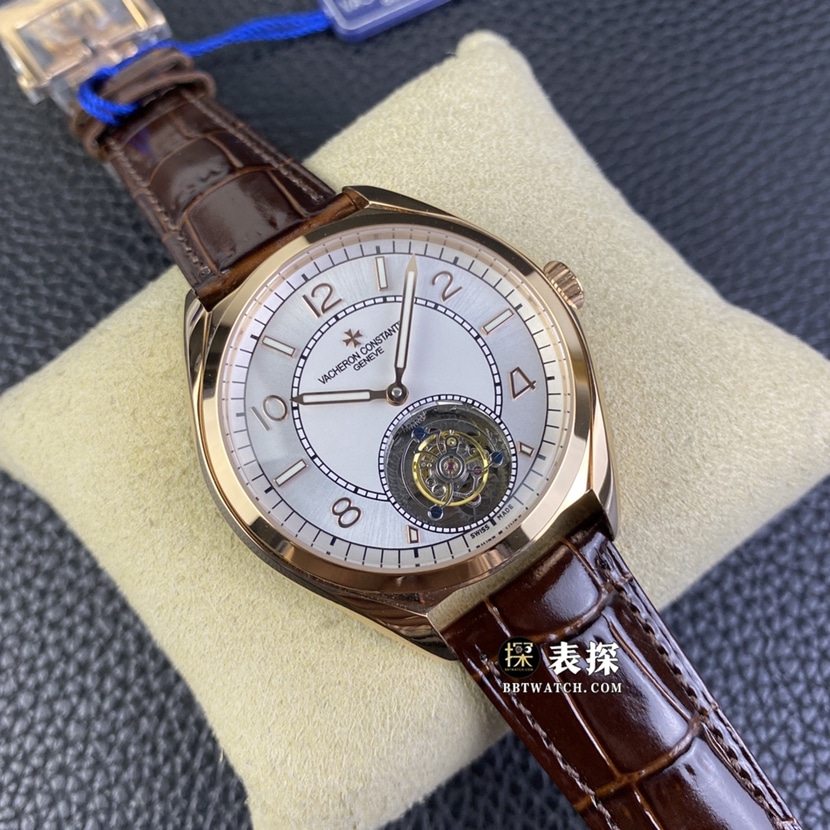 TFL factory Vacheron Constantin top-tier watch men's silver dialtourbillonleather strap picture and price front live photo